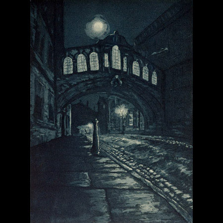 Bridge of Sighs Hertford College Oxford, New college Lane Oxford, Oxford by moonlight, Victorian Oxford